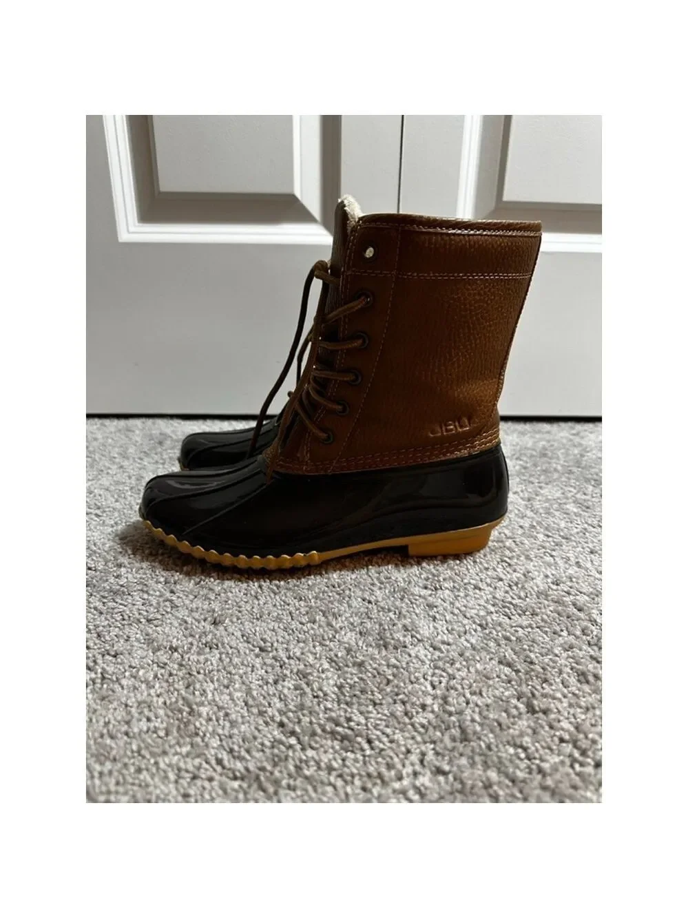JBU Brown & Black Waterproof Winter & Rain Boots Size 6